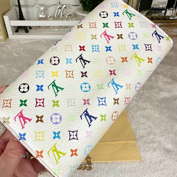 Louis Vuitton X Murakami Multicolor Sarah long wallet from 2009 crossbody - Picture 3 of 16